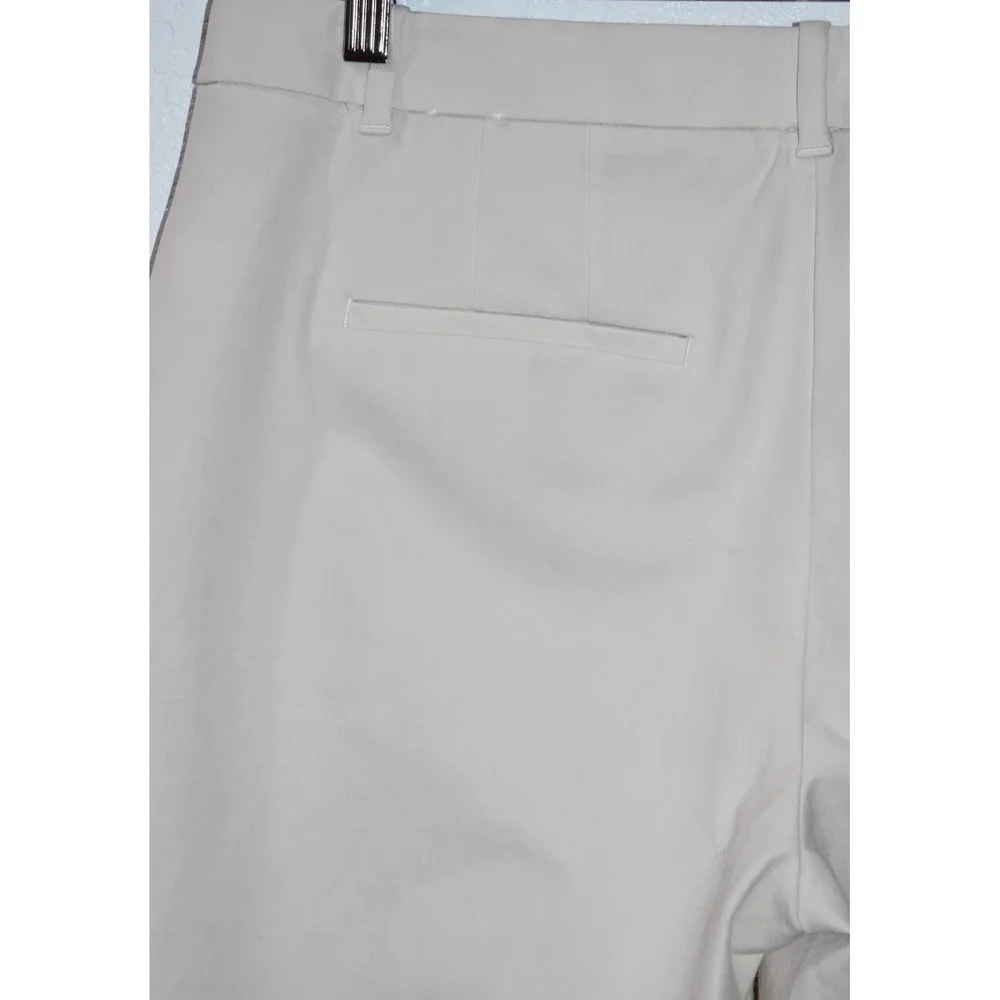 White House Black Market 12 Embroidered THE STRAIGHT CROP Stretch Ivory Cream - Picture 8 of 16
